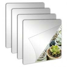 4 Packs Self Adhesive Acrylic Mirror, Mirror Tiles, Flexible Plastic Mirror Sheets Wall Stickers, Frameless Small Mirror, 3D Mirror Wall Tile, Self-Adhesive, Flexible Plastic Mirror, Full Body Mirror Tile, DIY Background Wall, Suitable For Wall Decoration Behind Doors, Bedrooms, Home Gyms, Bathrooms, Restaurants, And Home Walls Room Decor