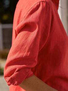 LuminousWealth Women's Lightweight Polyester Solid Color Blouse, Suitable For Casual Outings In Spring, Summer And Autumn