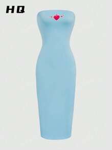 Vestido de verano para mujer, vestido largo con estampado de fresas, hombros descubiertos, espalda con corsé, abertura y lazo, buen estampado al pecho