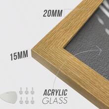 A2 Frame Oak Picture Frames A2 Oak Frame A2 Photo Poster Frame With A3 Mount Set Of 2 With Perspex Glass - Oak - View 4