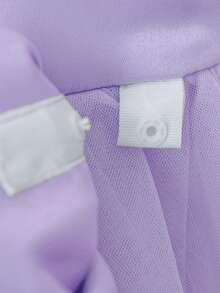 女婴手工串珠 3D 蝴蝶结圣诞派对薄纱优雅连衣裙，公主裙，适合女孩 1 岁生日礼物、派对、宴会、节日庆典 - 淡紫色 - 查看 7