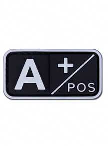 PVC Luminous Blood Type Armband A+ B+ AB+ O+ Patch Morale Patch Soft Glue(1pc)
