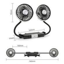 1 cái, Quạt ô tô, Quạt điện hai đầu mạnh mẽ có giao diện USB ở ghế sau, Gió mạnh, Nhỏ gọn và di động, Không chiếm không gian trong xe, Vật dụng cho ô tô, Dã ngoại, Du lịch, Mùa hè, Kỳ nghỉ bãi biển, Vật dụng thiết yếu cho kỳ nghỉ trở lại trường - màu đen - Xem 3