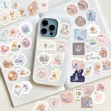 Disney ​​Bulk 50 Pcs Disney Classic Winnie Stickers Pack - Matte Vinyl Waterproof For Multi-Surface Decoration (3D Foam Effects & Honeycomb Texture)​, School Supplies,Back To School