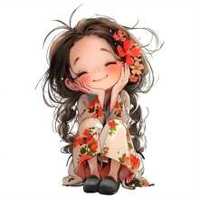 1/2/4pcs Vibrant Floral & Kimono Pattern Woven Heat Transfer Stickers, Washable PVC Decal For DIY T-Shirts, Bags, Pillows - Decorative Stickers For Clothing & Accessories, Enhance Doll Character Design, High Quality Printing
