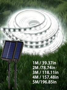 Outdoor Solar LED Lichtstreifen, dekorative Gartenbeleuchtung, wasserdichte Seilbeleuchtung, geeignet für Gärten, Parks, Wohngebiete, Höfe, Veranden, Pavillons, Weihnachten, Durchgänge, Häuser, Innenhöfe, Sonnenschutz, Dachtraufen Dekoration, Märchengärten, Heimdekoration, Weihnachtsdekorationen, 1200mAh