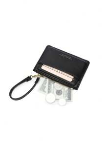 Stylish Exquisite Soft Lychee Buckle Short Multi-Function Large Capacity Wallet Multi-Function Zipper Portable Student Card Clip Coin Purse Cute Fit Suitable Young Student Gift Women Purse For Women Wallet Mini Wallet Purse Wallet Wristlet Wallet