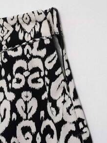 ZEVITY Women's Allover Print Elastic Waist Fashion Skirt Pants