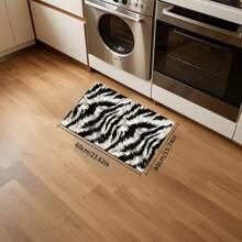 1 pieza Alfombra suave de cocina, Felpudo lavable antideslizante, Alfombra camino, Felpudo, Juego de alfombrillas de baño, sala de estar, lavandería, Alfombra de área, Decorativa apta para cocina, sala de estar, entrada, balcón, decoración del hogar, anti-suciedad, cafetería, bar, fiesta, regalo festivo, Alfombra de piso de dormitorio, Alfombra de baño, Decoración de habitación, Decoración de cocina, Diseño de reno en marco azul y blanco a rayas de fondo colorido