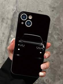 Textured Edge Black Car Painting Shockproof Phone Case Compatible With IPhone 14, 14 Pro, 14 Pro Max, 13, 13 Pro, 13 Pro Max, 11, 11 Pro Max, 12, 12 Pro, 12 Pro Max, XR, XS, Compatible With IPhone 15, 15 Pro, 15 Pro Max, 16, 16 Pro, 16 Pro Max, Redmi Waterproof Anti-Fall Scratch Resistant - Multicolor - View 2