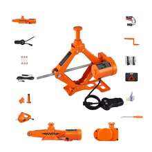 Electric Car Jack, 3 Tons /6600 Lbs Scissor Jack With Electric Impact Wrench, 12V Car Jack With Double Saddles With Remote Control, Portable Car Jack Lifting For Sedan, SUV, Truck Tire Change - Orange - View 8