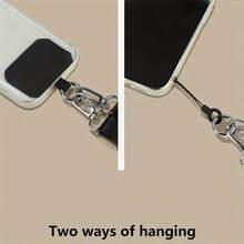 Adjustable Phone Lanyard, Dual-Use Strap For Hanging Or Crossbody, Solid Color Halter, Suitable For Hanging Smartphones, Bags, And Keys, Convenient - Multicolor - View 10
