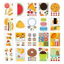 Scissor Skill Activity Book - Food, Princess Cartoon DIY Collage Puzzle, 20 Pcs Fun Paper Cutting For 3-6 Years Old, Creative Handcraft Gift For Boys And Girls, Preschool Paper Cutting, Develop Hands-On Ability (Princess Style, New And Old Cover May Vary But Content Is The Same)