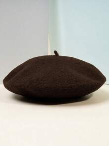 1pc Unisex Kids Y2K Style Solid Color Lightweight Breathable Fashion Beret Hat, Suitable For Casual Wear - Beret - View 20