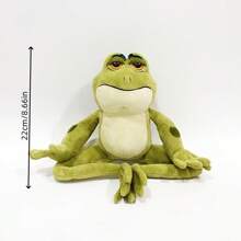1 pezzo Bambola di peluche a forma di rana seduta carina, regalo creativo di rana verde imbottita