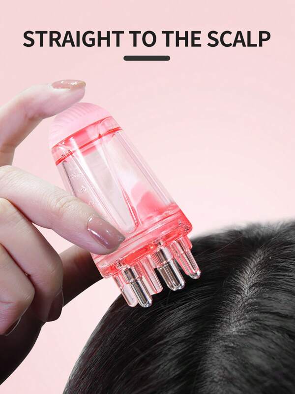 1 pieza Aplicador de medicina para el cabello - Peine aplicador de líquido para el crecimiento del cabello, peine de masaje con bola drenadora