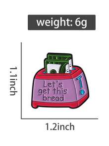 QIHOO 1 pieza Insignia de bolso con collar de esmalte "TE CALMAS O TE CALMO" , regalo de joyería para amigos - Multicolor - Ver 8