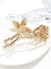 复古金属玫瑰花发夹，法式浪漫爪夹，适合盘发造型，情人节礼物，女士发饰