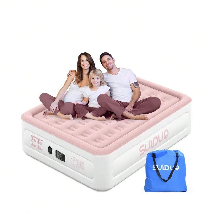 Colchón de aire de lujo Queen con bomba incorporada, colchón inflable de 18 pulgadas de altura - 1 - Ver 1