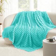 White Throw Blanket For Couch - GentleSoft Cozy Soft Blankets For Women, Cute Small Fleece Throws For Girls, Birthday Gifts For Women Mom, Fathers Day Decor Gifts, , 50x60 Inches - 藍霧 - 查看 5