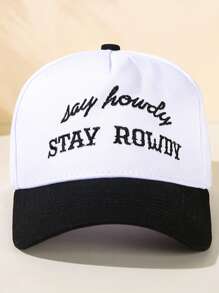 Gorro holgado casual con estampado de letras de moda para hombre