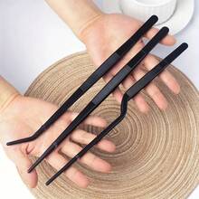 3 件不锈钢厨房夹钳 - 11.8 英寸专业厨师烹饪夹钳，适用于肉类、意大利面、精致食物、烧烤、烘焙装饰、盛菜 - 耐用食物夹，确保精确烹饪 - 黑色 - 查看 8