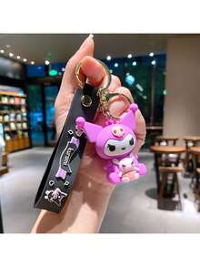 Sanrio 1 buc Kuromi seria breloc drăguț anime păpușă breloc inel geantă rucsac farmec cheie auto pandantiv femei uz zilnic cadou accesorii auto geantă farmec rucsac pentru școală desene animate gotice y2k accesorii geantă șnururi cu suport de identificare accesorii auto geantă farmece