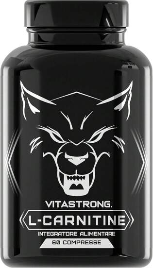 Vitastrong Carnitina Integratore Alto Dosaggio – Acetil L-Carnitina 1000 mg Pura, 60 Compresse Vegan ad Alta Biodisponibilità, Aminoacido Essenziale per Energia e Metabolismo