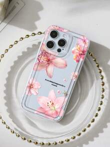 Flower 1pc Floral TPU Soft Phone Case, Shock-Proof Protective Cover Compatible With Iphone 7P/8Plus/16/16PLUS/16PRO/16PROMAX/XR/XSMAX/11/11Pro/11ProMax/12/12Pro/12ProMax/13/13Pro/13ProMax/14/14Pro/14Plus/14ProMax/15/15Pro/15Plus/15ProMax, Fashionable/Elegant/Cute/ Waterproof Anti-Fall Scratch Resistant - Multicolor - View 5