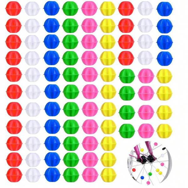 1 Pack Assorted Color Bicycle Spoke Beads Decorations