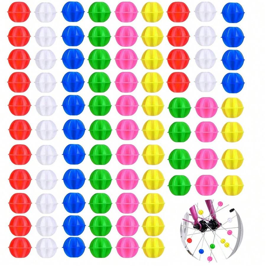 1 Pack Assorted Color Bicycle Spoke Beads Decorations
