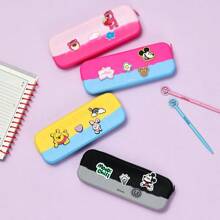 Miniso Disney Mickey Food Series Cute Dotted Pencil Case, Multifunction Stationery Storage, Fun Dotted Design, Suitable For Students' Daily Use Or As A Gift (1 PC), Pencil Pouch, School Bag