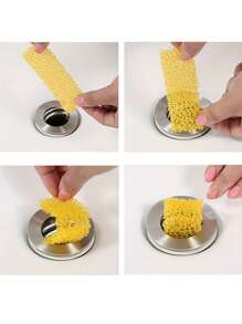 24pcs Kitchen & Bathroom Sink Hair Catcher Sponges, Drain Filter Cotton, Hair Stopper For Bathtub, Washbasin, Easy Installation And Cleaning, Effective Drainage, Minimalist Design, Suitable For Bathroom, Sink, Shower Drain, Tub & Shower