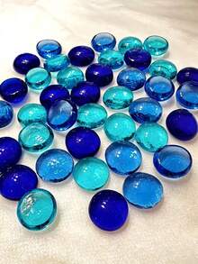 100克/500克/袋装花瓶填充玻璃弹珠,用于花瓶的平板玻璃弹珠,曼卡拉玻璃宝石。装饰玻璃石可用于花瓶填充、鱼缸装饰、花卉工艺品、餐桌摆件和马赛克玻璃珠、房间装饰、浴室装饰、家居装饰、婚礼装饰、DIY工艺品(尺寸和数量各不相同)。 - 彩色 - 查看 21