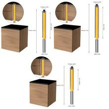 3 Pcs 8mm Shank Woodworking Router Bits With Bearing - Yellow - View 4