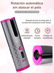 Automatic Cordless Ceramic Hair Curling Iron - Grey - View 3