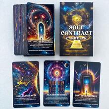 Soul Contract Oracle Cards, Spirit Messages Card Deck, Soul Tarot Deck, Mysterious Information Cards, Fortune Telling, 12x7cm - Multicolor - View 2