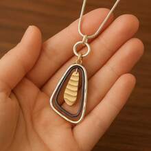 1 pieza Collar de moda, Colgante geométrico, Colgante hueco, Collar bohemio, Joyería de moda, Joyería navideña, Regalo de Navidad, Regalo de cumpleaños, Regalo del Día de la Madre, Regalo festivo, Regalo para la mamá, Regalo para la novia