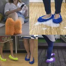 Slouchy Floor Cleaning Mop Slippers - Detachable And Washable Slouchy Mop Slipper Heads, Reusable Floor Cleaning Shoe Covers, Suitable For Bathroom, Home And School Cleaning Supplies