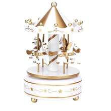 Musical Carousel Music Box Baby Room Decoration - White - View 2