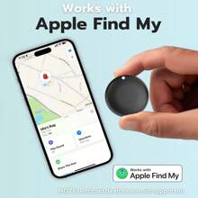Etiquetas rastreadoras inteligentes Mini Air Tags que funcionan con Apple Find My (solo iOS), con clasificación IP67 a prueba de agua, localizador de llaves y localizador de artículos para llaves, bolsas, equipaje y talla grande (no para Android)