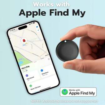 Mini Air Tags Smart Tracker Werkt met Apple Find My (Alleen iOS) IP67 Waterdicht, Sleutelzoeker en Item Locator voor sleutels, tassen, bagage en meer (Niet voor Android)