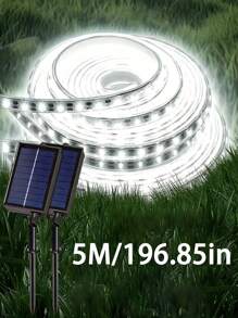 Outdoor Solar LED Lichtstreifen, dekorative Gartenbeleuchtung, wasserdichte Seilbeleuchtung, geeignet für Gärten, Parks, Wohngebiete, Höfe, Veranden, Pavillons, Weihnachten, Durchgänge, Häuser, Innenhöfe, Sonnenschutz, Dachtraufen Dekoration, Märchengärten, Heimdekoration, Weihnachtsdekorationen, 1200mAh