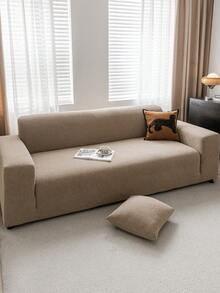 1 tấm bọc ghế sofa co giãn một mảnh màu trơn, phong cách tối giản thân thiện với vật nuôi, chống trượt, chống bẩn, chống trầy xước, phù hợp với mọi mùa, có thể giặt bằng máy, dùng cho phòng khách, phòng ngủ, phòng học, phù hợp với ghế sofa 1/2/3/4 chỗ ngồi - Màu Khaki - Xem 7