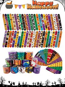 12/24/48 piezas - Pulseras de golpe de Halloween, regalos de fiesta de Halloween, juguetes de dulces de Halloween para bolsas de regalos - Multicolor - Ver 7
