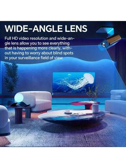 1pc Mini Spy Stealth Surveillance Camera Motion Detection Night Vision 1080P HD, Indoor Monitoring Of Pets/Children/Nannies, Application Control, Convenient Installation, No Battery Required. view 6