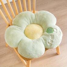 1pc Flower Embroidered Plush Thickened Chair/Sofa Cushion