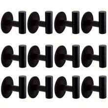 1/2/4/6/12 piezas de ganchos automáticos autoadhesivos de acero inoxidable, estantes montados en la pared para toallas, batas, abrigos y llaves para el baño y la cocina