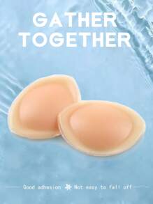 Transparent/Skin Tone Silicone Push Up Bra, Reusable Soft Breast Cup, Can Enhance The Bust Circumference Of Bras, Swimsuits, Bikinis, Help To Improve And Enhance Bust Circumference, Washable Silicone Material, Bra Accessories For Evening Dresses And Party Wear