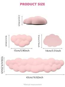 Upgrade Skin-Sensitive Leather Skin-Friendly Cloud Keyboard Wrist Rest, Cloud Wrist Rest With Non-Slip PU Base, Comfortable Memory Foam Wrist Rest Suitable For Computer Laptop Game Office And Relieve Pain